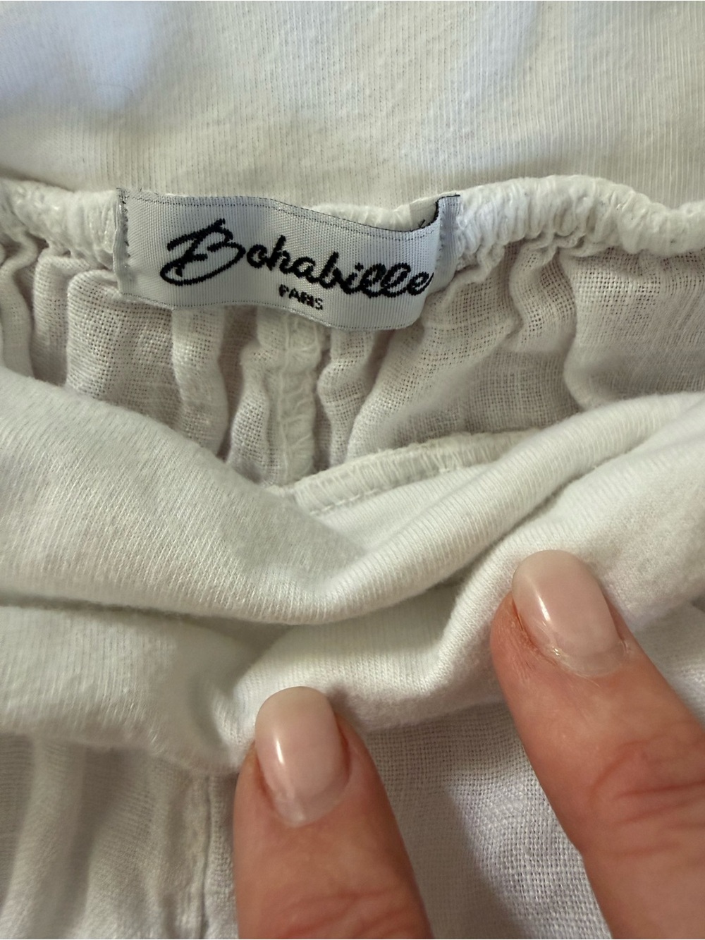 Bohabille Paris White Linen Harem Pants | 100% Linen Made in Italy - Picture 4 of 5